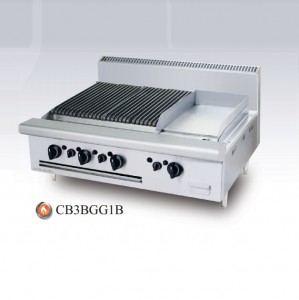 Bếp nướng chiên bề mặt dùng gas CB 3B GG1B, CB 3B GG1B-FS